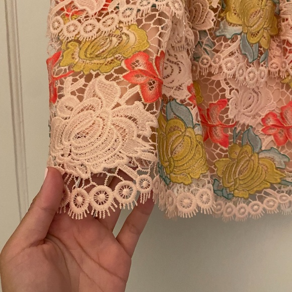 anthropologie floral gardenia lace skirt - Picture 6 of 8